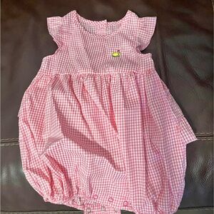 Masters Pink Gingham Baby Romper